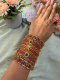 Bridal Kemp Ruby Bangles (Price for Both Hands)