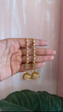 Simple Antique AD Jhumkas with Mattal