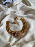 Lakshmi Coin necklace with detachable pendant with earrings