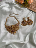 Temple Lakshmi Antique Necklace with Earrings