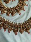 Antique Lakhsmi Short and Long Necklace with Jhumkas (Prices for Short, Long and Combo)