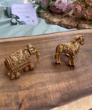 Antique Royal Elephant and Horse Magnetic Brooch (Price for Each)