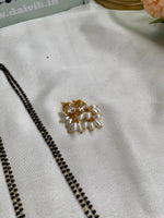 AD Mangalsutra with Bunch of Ricepearls and Earrings