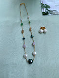 Pearl chain with earrings