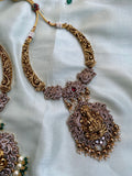 Antique Lakshmi AD Necklace with Earrings in Two Variants