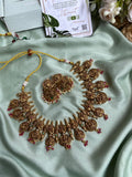 Antique Lakhsmi Short and Long Necklace with Jhumkas (Prices for Short, Long and Combo)