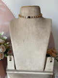 Simple AD Flower Choker with Earrings in 5 Colors (Price for Each)