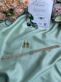 Simple leaf Dainty AD Necklace with Earrings in 3 Colors (Price for Each)