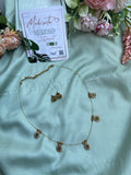Invisible Green Flower Chain With Earrings