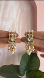 Pure kemp Brass Jadau Navarathna Choker with Earrings