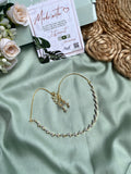 Simple AD Necklace with Earrings