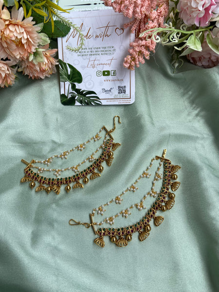 Ruby Green Jhumki Mattals