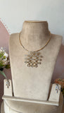 Kolam Pendant with Diamond look alike Hasli set