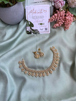 Pearl Flower Necklace with Earrings