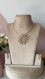 Kolam Pendant with Diamond look alike Hasli set