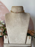Simple AD Flower Choker with Earrings in 5 Colors (Price for Each)
