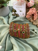 Bridal Kemp Ruby Bangles (Price for Both Hands)