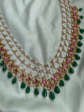 Kemp Pearl Ruby Green Necklace