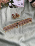 3 in 1 Pure kemp Jadau Choker with Jhumlas (Interchangeable Pendants)