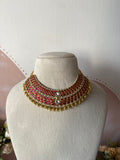 Pure kemp Brass Jadau Necklace