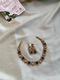 Circle AD Necklace with earrings