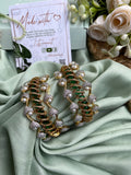 AD Pearl Antique Green Bangle Combo