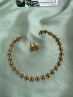 Diamond Look alike Floral Necklace with Earrings