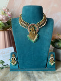 Peacock Premium Hasli Necklace with Earrings