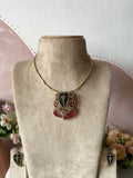 Stylish Ganesha Bling Pendant Set with Chain