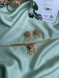 Simple Lotus Pendant Necklace with Earrings