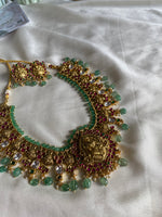 Antique Lakshmi Pearl Brass Necklace