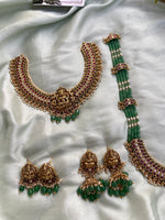 Short and Long Lakshmi Kemp Necklace with Earrings