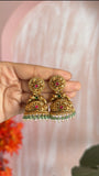 Traditional Peacock Antique Jhumkas