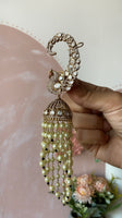 Victorian Peacock Jhumkas with Earcuff