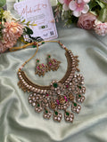 Mahalakshmi Moissanite Necklace with Earrings
