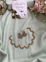 Half Moon AD Necklace with Earrings