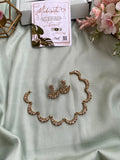 Half Moon AD Necklace with Earrings