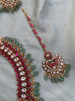 Pure kemp Brass Jadau Mossanite Bridal Set