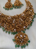 Bridal Antique Polki Necklace with Earrings