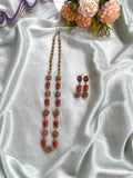 Antique Coral Mala with Earrings