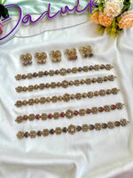 Floral Kundan Necklace with Earrings