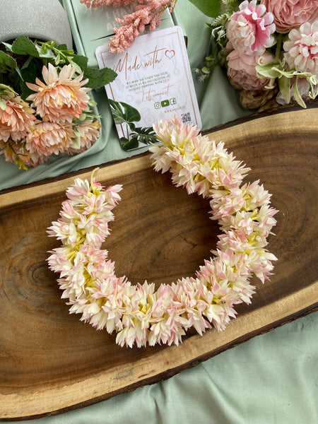 Jathi Malli Pink Shade Flower Reusable Gajra