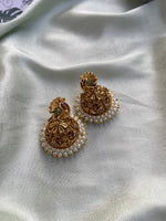 Peacock White Pearl Jhumkas