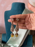Premium Peacock Moissaanite Long Earrings in 5 Colors (Price for Each)