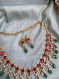 Jadau Pearl Necklace with Earrings