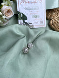 Diamond Look Alike Simple Round Studs