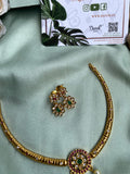 Simple Flower Pendant Hasli Necklace with Earrings