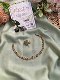 Simple AD Flower Necklace with Earrings