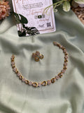 Simple AD Flower Necklace with Earrings