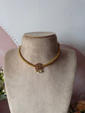 Simple Flower Pendant Hasli Necklace with Earrings